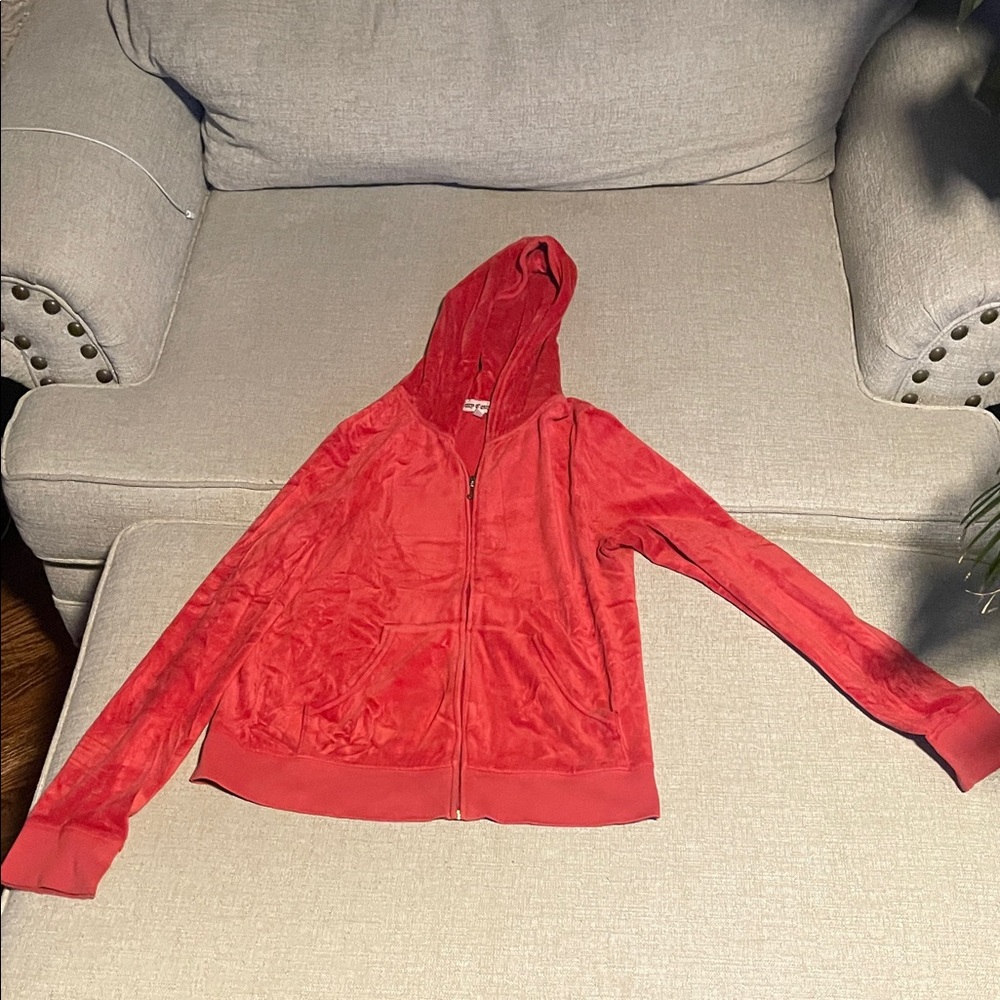 Red Juicy Couture Zip-Up Hoodie